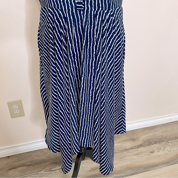 Gaby Skye Striped Dress Hankerchief Hem Size 12 - Picture 14 of 16